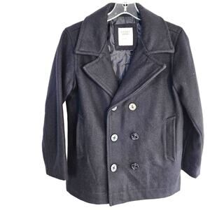 Old Navy Women's Coat Medium M Gray Misses Size 8 Wool Pea Jacket